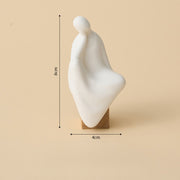 Buddha Stones Formless Buddha Ceramics Wenge Wood Desk Serenity Decoration - Buddha 4*8 cm - image 2