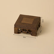 Buddha Stones Formless Buddha Ceramics Wenge Wood Desk Serenity Decoration - Small Square Table 8*8*3.8 cm - image 1