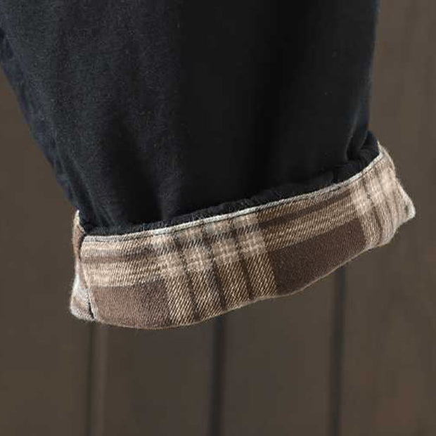 Buddha Stones Women's Winter Drawstring Fleece-Lined Thermal Harem Pants With Pockets - image 13