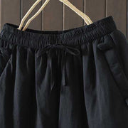 Buddha Stones Women's Winter Drawstring Fleece-Lined Thermal Harem Pants With Pockets - image 11