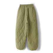 Buddha Stones Women's Plain Elastic Cuff Design Drawstring Thermal Thickened Pants With Pockets - image 12