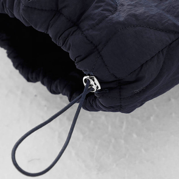 Buddha Stones Women's Plain Elastic Cuff Design Drawstring Thermal Thickened Pants With Pockets - image 8