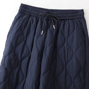 Buddha Stones Women's Plain Elastic Cuff Design Drawstring Thermal Thickened Pants With Pockets - image 3