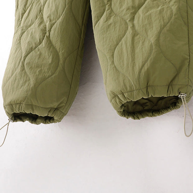 Buddha Stones Women's Plain Elastic Cuff Design Drawstring Thermal Thickened Pants With Pockets - image 19