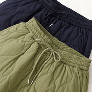 Buddha Stones Women's Plain Elastic Cuff Design Drawstring Thermal Thickened Pants With Pockets - image 25