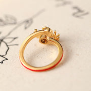 Buddha Stones Copper Red String Copper Coins Year Of The Horse Opening Balance Ring - image 1