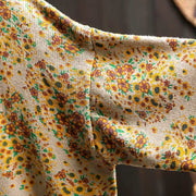 Buddha Stones Women's Knitted Floral Cotton Ribbed Hem Long Sleeve Mock Neck Sweater - image 6