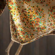 Buddha Stones Women's Knitted Floral Cotton Ribbed Hem Long Sleeve Mock Neck Sweater - image 10