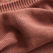 Buddha Stones Fall Printing Floral Long Sleeve Mock Neck Women's Knitted Cotton Sweater - image 5