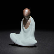 Buddha Stones Small Formless Buddha Meditating Ceramic Statue Zen Home Decoration 4*2.5*5cm - Buddha 4*2.5*5cm - image 0