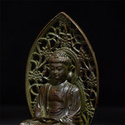 Buddha Stones Tathagata Buddha Alloy Statue Zen Home Decoration 9*4.5 cm - image 7