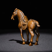 Buddha Stones Ancient Year of the Horse Alloy Home Decoration 7.5*2.6*7 cm - image 5