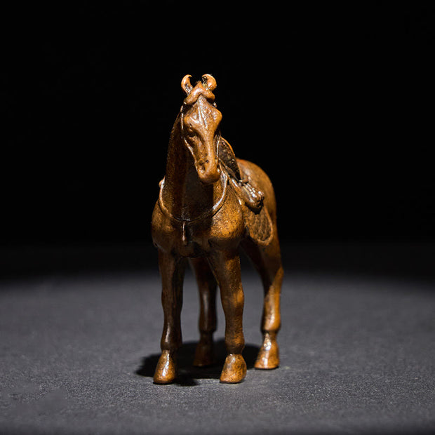 Buddha Stones Ancient Year of the Horse Alloy Home Decoration 7.5*2.6*7 cm - image 4