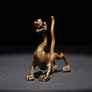 Buddha Stones Mini Dragon Alloy Luck Protection Home Decoration 7.6*2.5*5.4 cm - image 2