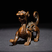 Buddha Stones FengShui Small PiXiu Alloy Wealth Luck Decoration 9.2*2.4*5.2 cm - image 1