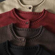 Buddha Stones Patchwork Figure Pattern Buttons Cotton Women's Long Sleeve Cardigan Sweater - image 20