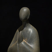 Buddha Stones Handmade Formless Buddha Iron Powder Rust Cast Resin Statue Decoration 11.5*9*6.5 cm - image 5