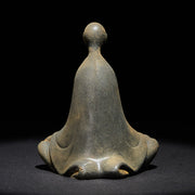 Buddha Stones Handmade Sitting Formless Buddha Iron Powder Rust Cast Resin Statue Decoration - image 4