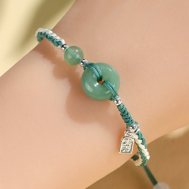 FREE Today: Protection Luck Green Aventurine Agate Peace Buckle Bracelet - image 1
