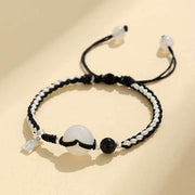 FREE Today: Protection Luck Green Aventurine Agate Peace Buckle Bracelet - Peace Buckle White Agate & Black String(Wrist Circumference: 14-18cm) - image 13