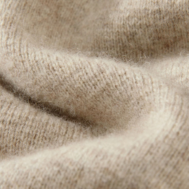 Buddha Stones Winter Solid Color Chinese Frog-Button Men's Wool Long Sleeve Sweater - image 12