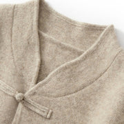 Buddha Stones Winter Solid Color Chinese Frog-Button Men's Wool Long Sleeve Sweater - image 10