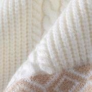 Buddha Stones Patchwork Color Knitted Textured Men's Long Sleeve Sweater With Pockets - image 4