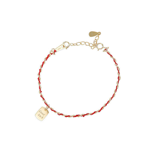 Buddha Stones 925 Sterling Silver Red String Good Luck Bracelet  - image 7