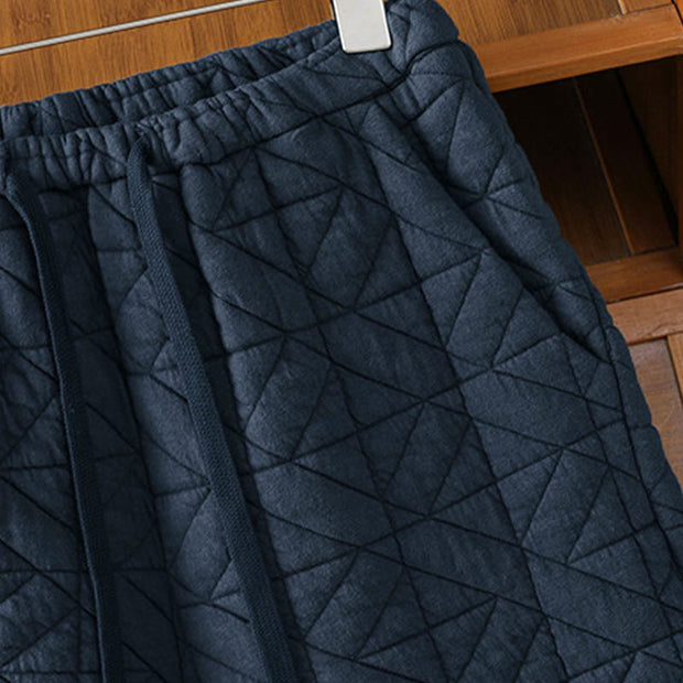 Buddha Stones Women's Fall Solid Color Drawstring Thermal Wide Leg Pants With Pockets - image 16