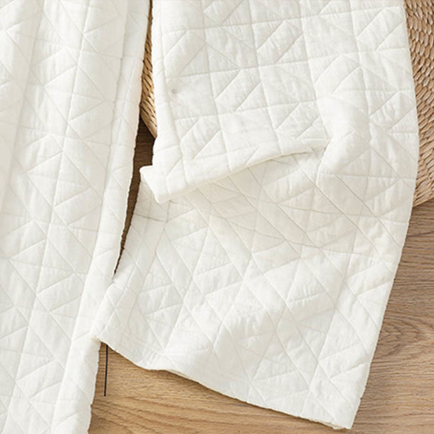 Buddha Stones Women's Fall Solid Color Drawstring Thermal Wide Leg Pants With Pockets - image 6