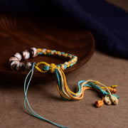 Buddha Stones Tibet Liuli Glass Wishing Health And Safety String Bracelet - image 9