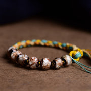 Buddha Stones Tibet Liuli Glass Wishing Health And Safety String Bracelet - image 7