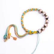 Buddha Stones Tibet Liuli Glass Wishing Health And Safety String Bracelet - image 6