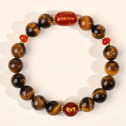 Buddha Stones 12 Chinese Zodiac Natural Tiger Eye Red Agate Protection Bracelet - 10mm(Wrist Circumference 16-17cm) - Ox - image 21