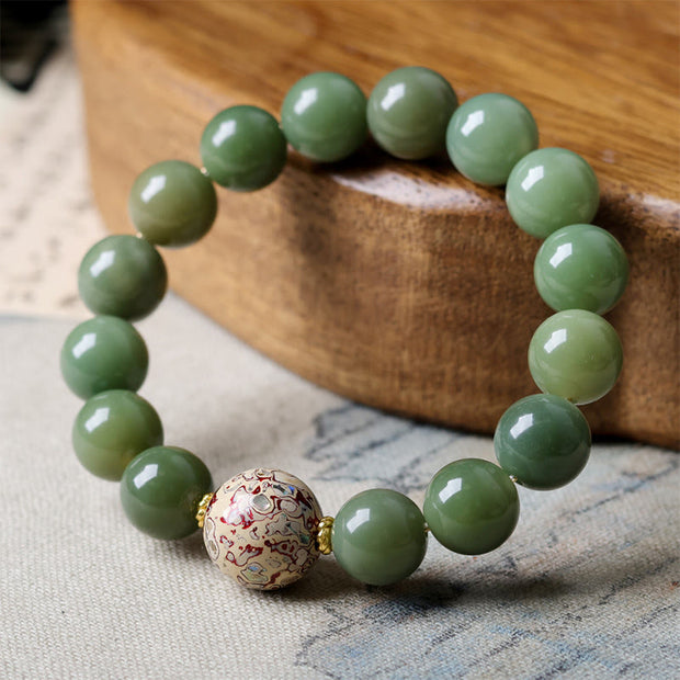 FREE Today: Peace and Harmony Green Bodhi Seed Lacquer Craft Bead Bracelet - image 2