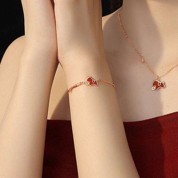 Buddha Stones 925 Sterling Silver Year Of The Horse Red String Red Agate Coin Charm Luck Bracelet - image 24