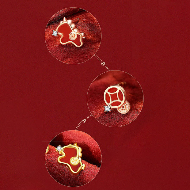 Buddha Stones 925 Sterling Silver Year Of The Horse Red String Red Agate Coin Charm Luck Bracelet - image 20