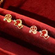 Buddha Stones 925 Sterling Silver Year Of The Horse Red String Red Agate Coin Charm Luck Bracelet - image 21