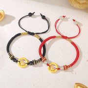 Buddha Stones 925 Sterling Silver Year Of The Horse Peace Buckle Balance String Couple Bracelet - image 10