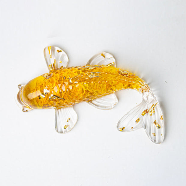 FREE Today: Prosperity and Luck Koi Fish Crystal Chip Resin Decoration - Citrine(60*40*20mm) - image 4