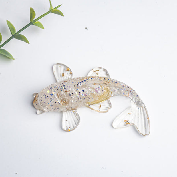 FREE Today: Prosperity and Luck Koi Fish Crystal Chip Resin Decoration - White Turquoise(60*40*20mm) - image 18