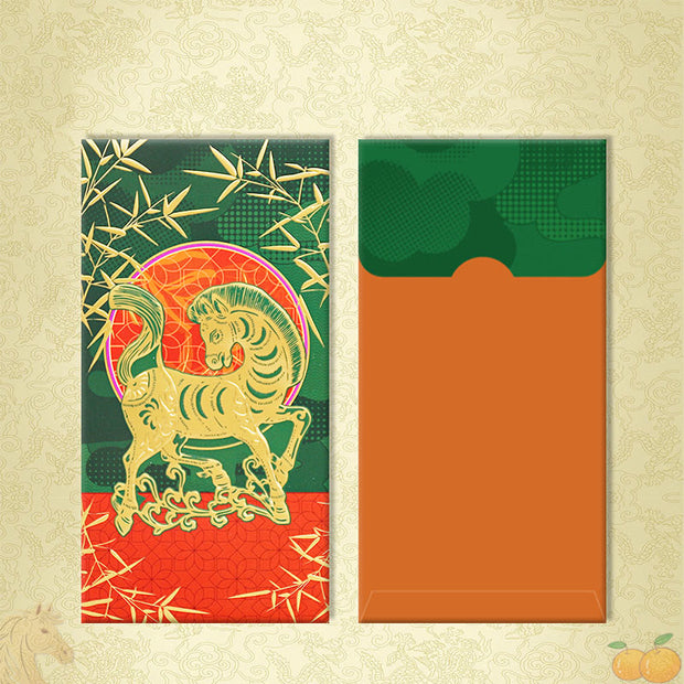 Buddha Stones 6pcs Multi-Color Chinese Red Envelope Get Rich Year Of The Horse 2026 New Year - 6Pcs Auspicious - image 12