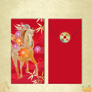 Buddha Stones 6pcs Multi-Color Chinese Red Envelope Get Rich Year Of The Horse 2026 New Year - 6Pcs Achieve great success - image 3