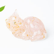 Buddha Stones Crystal Chip Epoxy Resin Small Cat Positive Decoration  - Pink Crystal(32*43*53mm) - image 7