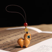 FREE Today: Healing Year of the Horse Small Leaf Red Sandalwood Key Chain Phone Hanging Decoration - Sandalwood - Phone Hanging Decoration - image 7