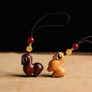 FREE Today: Healing Year of the Horse Small Leaf Red Sandalwood Key Chain Phone Hanging Decoration - image 8