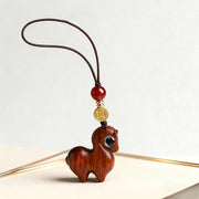 FREE Today: Healing Year of the Horse Small Leaf Red Sandalwood Key Chain Phone Hanging Decoration - image 2
