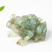 Buddha Stones Crystal Drip Resin Small Frog Passion Decoration Statue - image 12