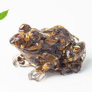 Buddha Stones Crystal Drip Resin Small Frog Passion Decoration Statue - Tiger Eye(65*55*38mm) - image 16