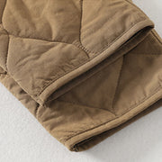 Buddha Stones Plain Buttons V-Neck Long Sleeve Women's Cotton Coat With Pockets - image 4